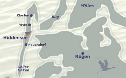 Karte Hiddensee